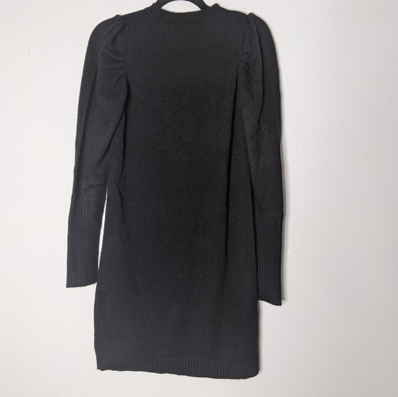 NWT Wayf Puff Sleeve Sweater Dress Black - Picture 5 of 11